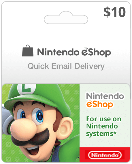 $10 Nintendo Eshop for Wii U and 3DS (Email Delivery)