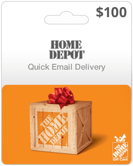 $100 Home Depot Gift Card