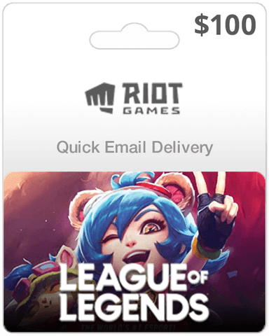 $100 League of Legends Game Card (Email Delivery)