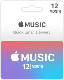 12 Month Subscription - Apple Music Gift Card (Email Delivery)