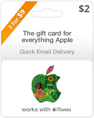 $2 Apple Gift Card - Email Delivery