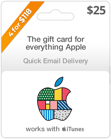 Buy $25 Apple Gift Delivery | Email Instant Cards