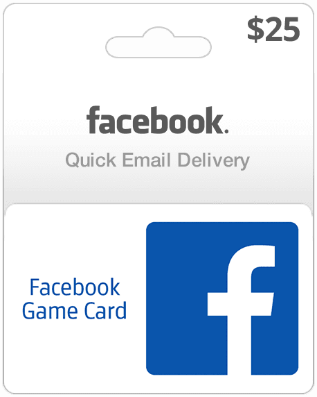 $25 Facebook Gift Card for Games and Apps (Email Delivery)