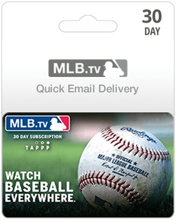 30 Day MLB.TV Subscription Gift Card (Email Delivery)