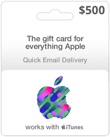 Buy $500 Apple Gift Cards | Instant Email Delivery