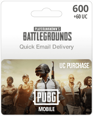 600UC PUBG Mobile Gift Card - Email Delivery