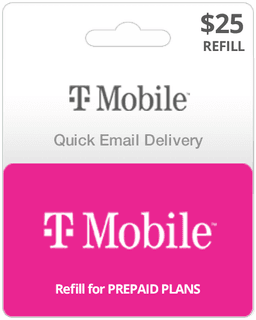 $25 T-Mobile Prepaid Gift Card