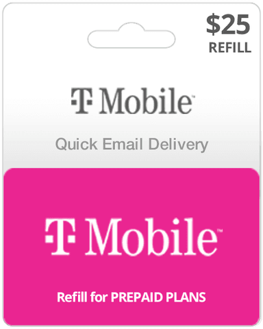 $25 T-Mobile Prepaid Gift Card