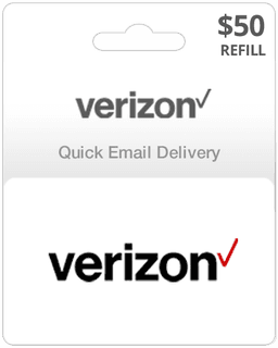 $50 Verizon Prepaid Gift Card