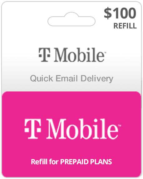 $100 T-Mobile Prepaid Gift Card