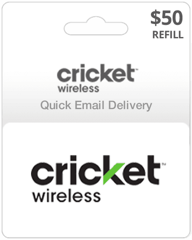 $50 Cricket Wireless Prepaid Gift Card