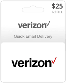 $25 Verizon Prepaid Gift Card