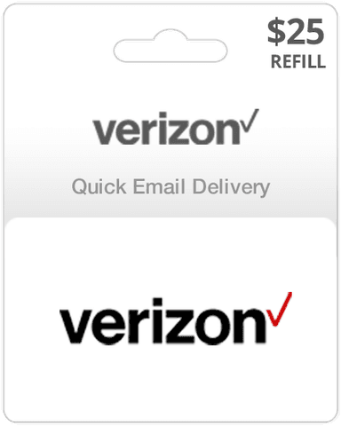 $25 Verizon Prepaid Gift Card