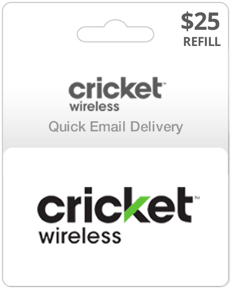 $25 Cricket Wireless Prepaid Gift Card