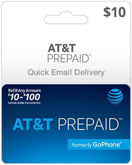$10 AT&T Prepaid Gift Card