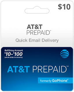 $10 AT&T Prepaid Gift Card