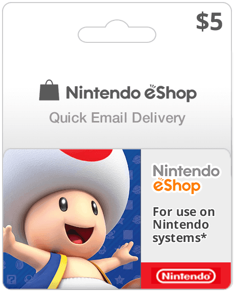 $5 Nintendo eShop (Email Delivery)
