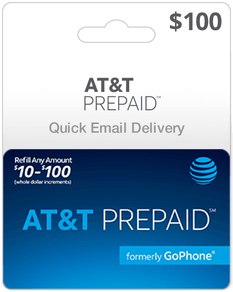 $100 AT&T Prepaid Gift Card