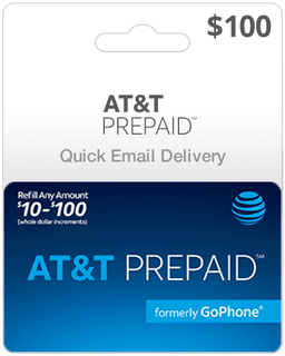 $100 AT&T Prepaid Gift Card