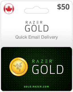 $50 Razer Gold Canada Game Card