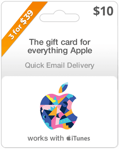 $10 Apple Gift Card - Email Delivery