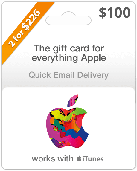 $100 Apple Gift Card - Email Delivery