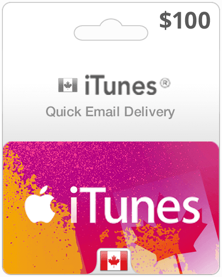 $100 Canada iTunes Gift Card (Email Delivery)