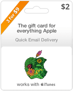 $2 Apple Gift Card - Email Delivery