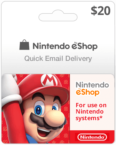 $20 Nintendo Eshop for Wii U and 3DS (Email Delivery)