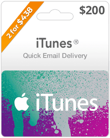$200 USA iTunes Gift Card (Email Delivery)
