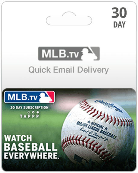 30 Day MLB.TV Subscription Gift Card (Email Delivery)