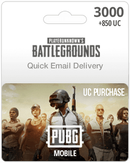 3000UC PUBG Mobile Gift Card - Email Delivery
