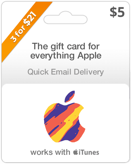 $5 Apple Gift Card - Email Delivery