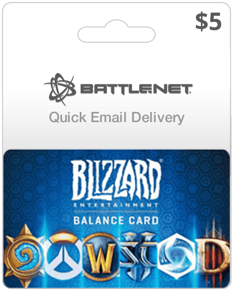 $5 Blizzard Entertainment Gift Card (Email Delivery)