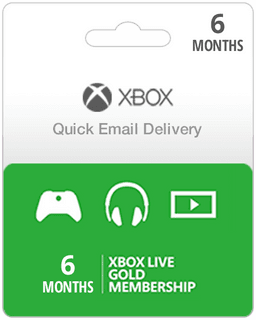 6 Month Xbox Live Membership