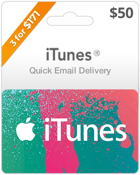 $50 iTunes Gift Card | Buy iTunes Gift Cards | iTunes Email Delivery